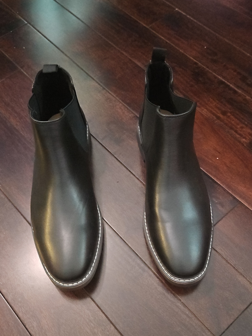 Men's Black Chelsea Boots - Sleek Slip-On Dress Boots